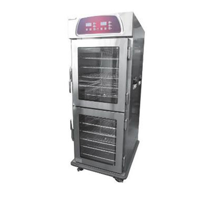 Puerta de cristal doble comercial del carro eléctrico del buffet de E-DBW-12B-21E 24 carros del calientaplatos de las capas