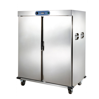 Puerta de cristal doble comercial del carro eléctrico del buffet de E-DBW-12B-21E 24 carros del calientaplatos de las capas