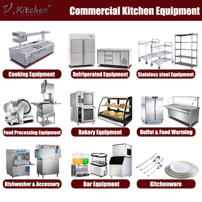 La cocina de cocinar comercial del equipo diseña la fuente del equipo de la cocina del restaurante
