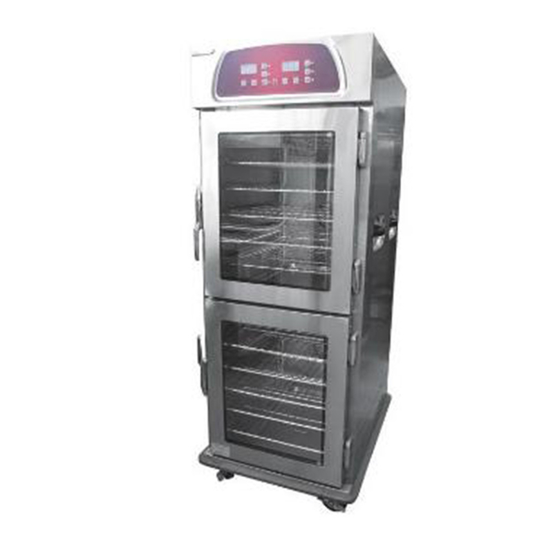 Puerta de cristal doble comercial del carro eléctrico del buffet de E-DBW-12B-21E 24 carros del calientaplatos de las capas