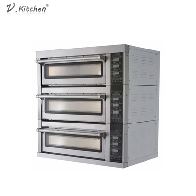 Pita Bread Bakery Oven Machine francesa rotatoria 3 bandejas de la cubierta 3