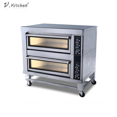 4 panadería eléctrica doble Oven Machine de la cubierta 13.2kw de las bandejas